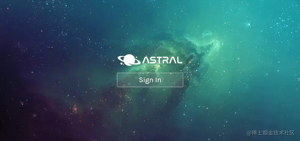 Astral 登录界面