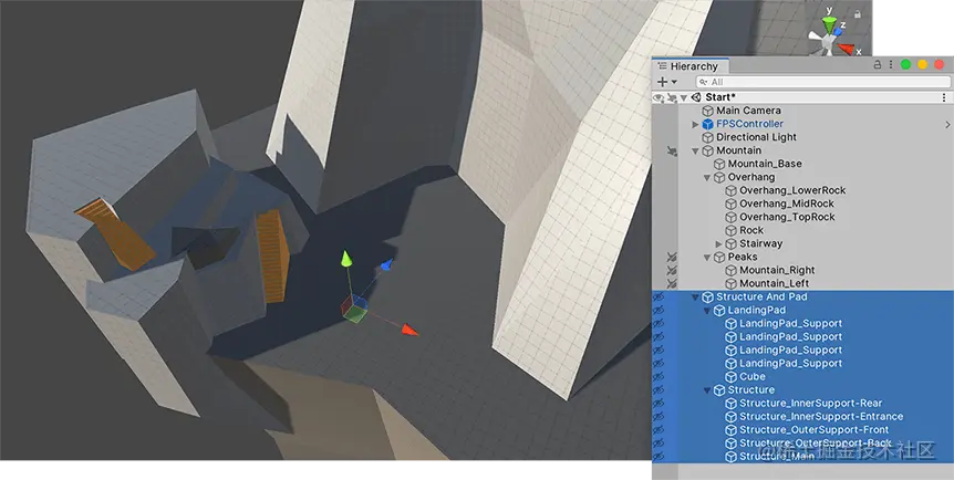 更改场景可见性设置会在 Scene 视图中隐藏选定的游戏对象