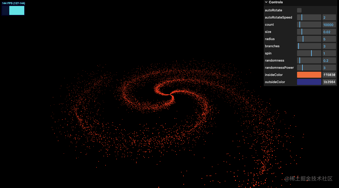 Three.js 之 13 Galaxy 银河效果生成器 掘金