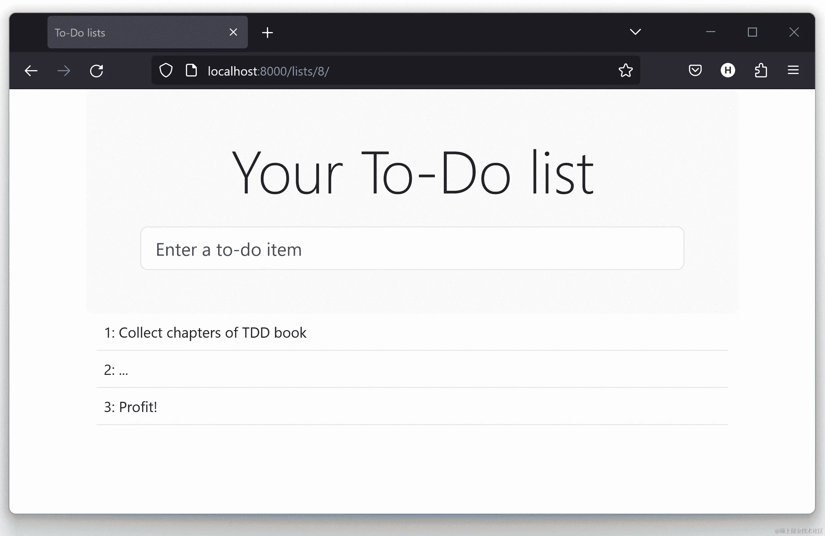 带有体面样式的浅色模式列表页面截图。