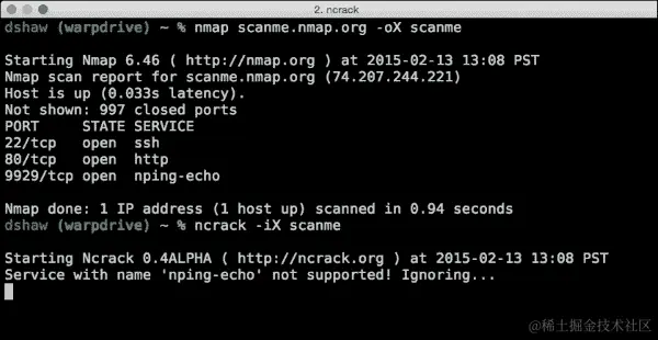 使用 Ncrack 攻击服务