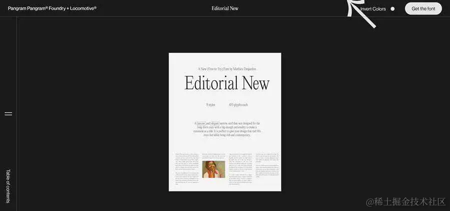 Editorial New Sticky Vertical Navigation Web Design Inspiration
