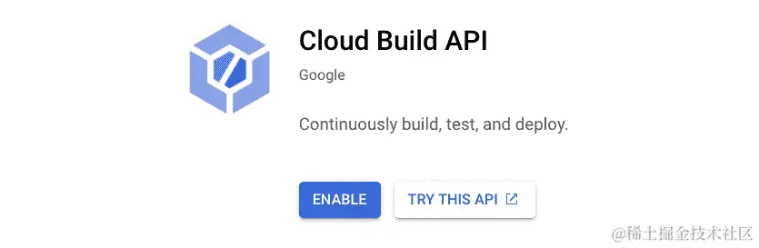 图 6.9 – 启用 Cloud Build API