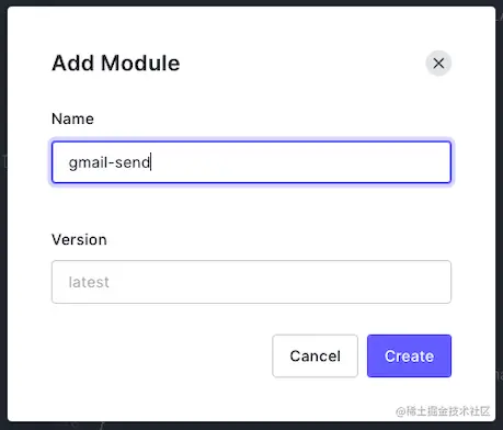 The “Add Module” dialog box.
