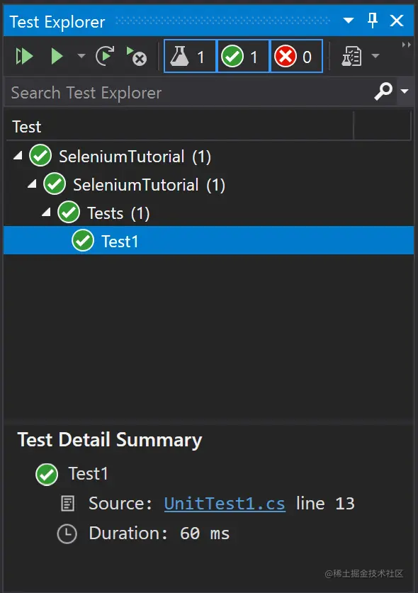 How to run Selenium C# tests from Visual Studio 