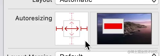 UIViewAutoresizingFlexibleTopMargin | UIViewAutoresizingFlexibleWidth | UIViewAutoresizingFlexibleBottomMargin.gif