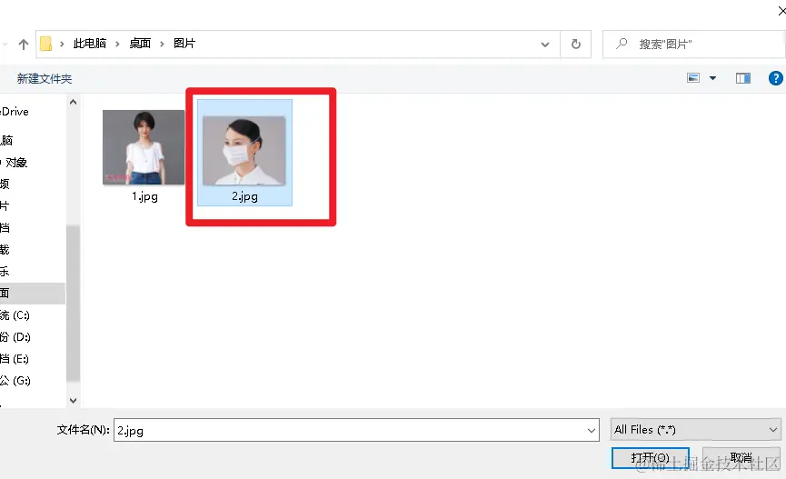测试戴口罩的照片
