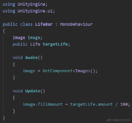图 17.8 – 完整的 LifeBar 脚本
