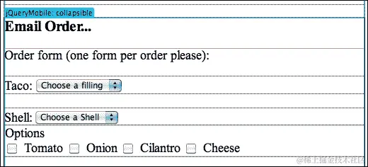使用可折叠块和移动友好表单构建页面