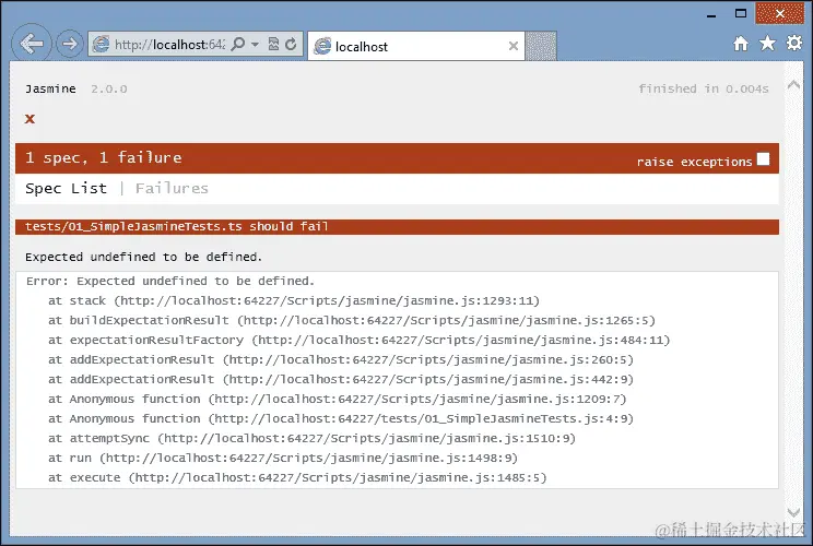Jasmine SpecRunner.html 文件