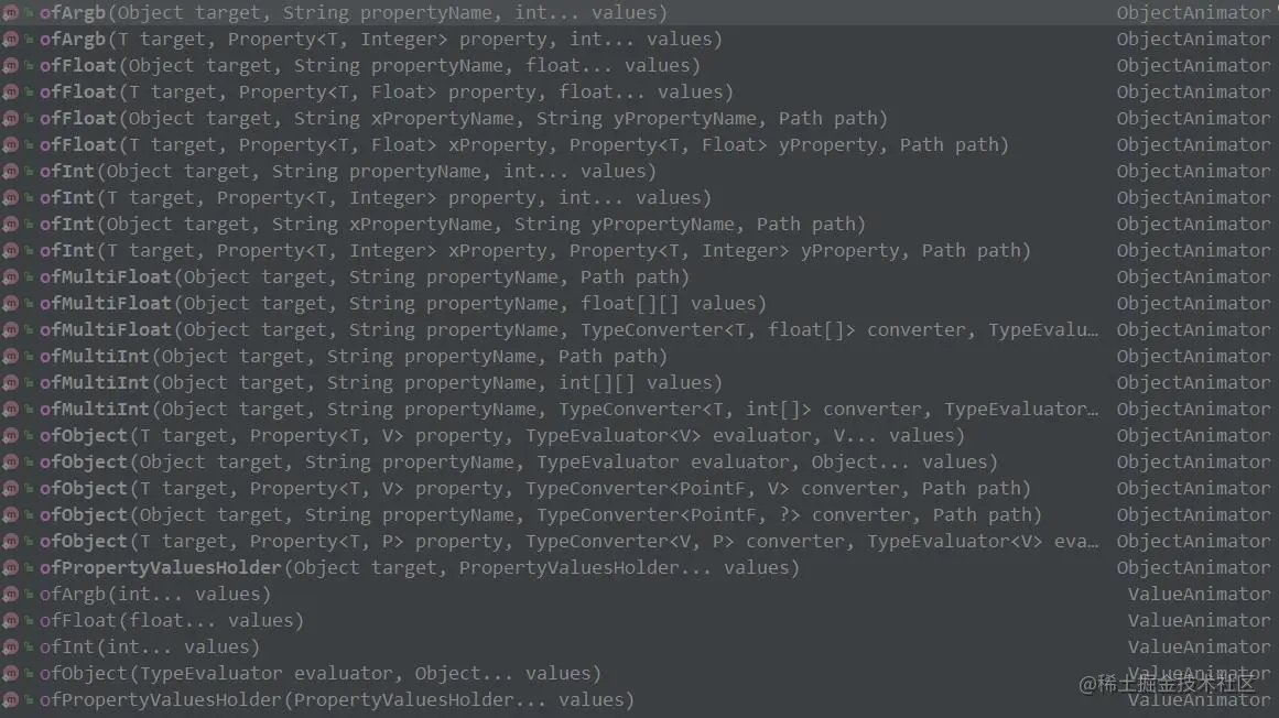 属性动画-ofXxx()
