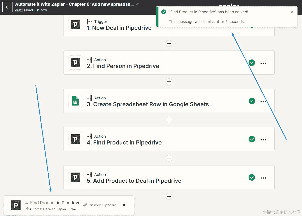 图 6.14 – 复制和粘贴步骤