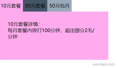 多Tab点击切换