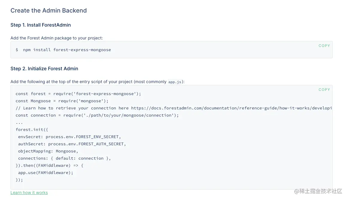 How to build a MongoDB admin panel
