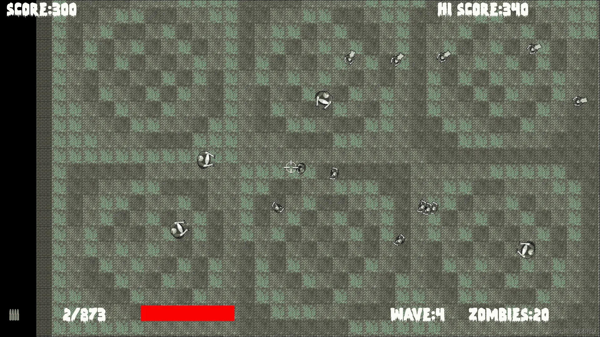 当射中僵尸时发出尖啸声