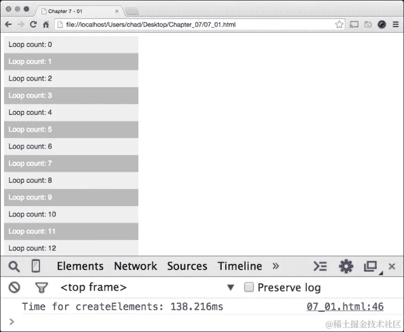 使用 createElement 函数工作