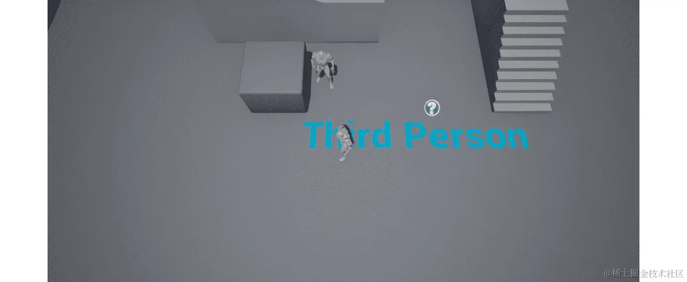 图 5.6：敌人角色使用线扫描清晰看到玩家