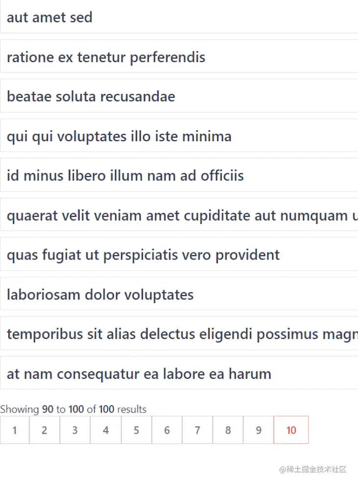Numbered Pagination Component Page Ten
