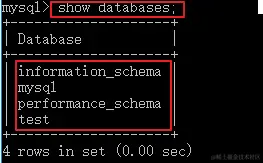查看所有数据库