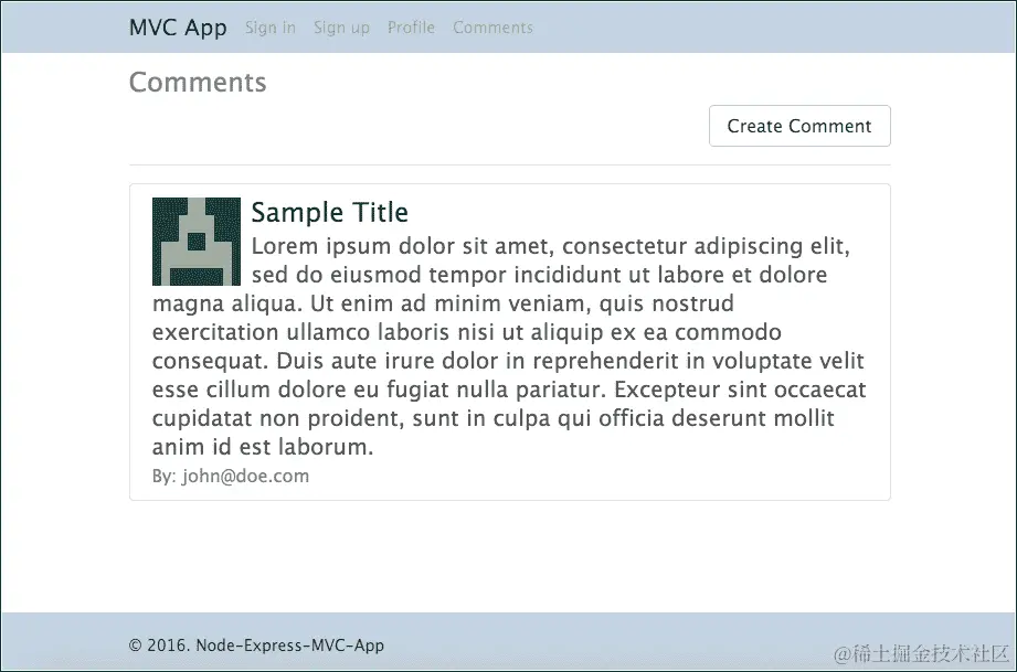 运行应用程序并添加评论