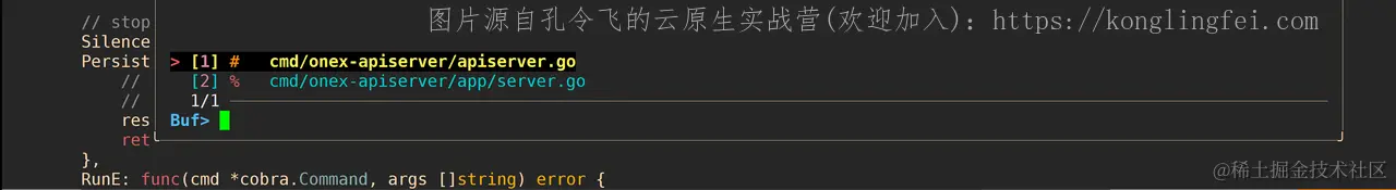 查看当前打开的缓冲区