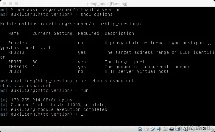 使用 Metasploit 进行扫描