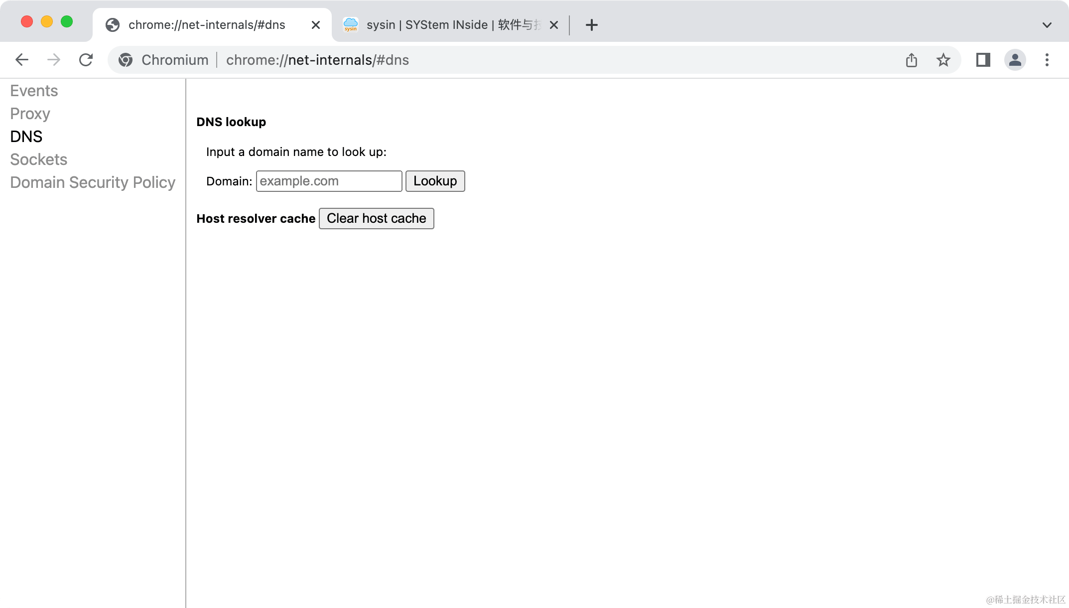 chrome-clear-dns-cache