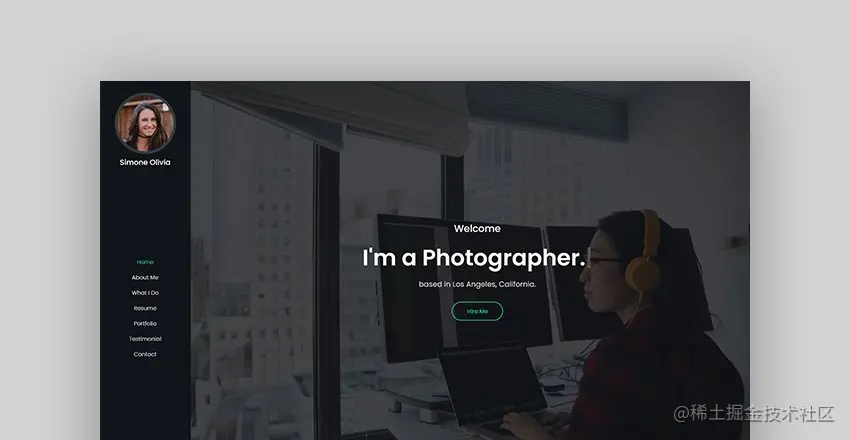 Simone - Personal Portfolio Template 