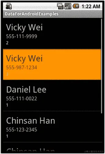 SimpleCursorAdapters 和 ListViews