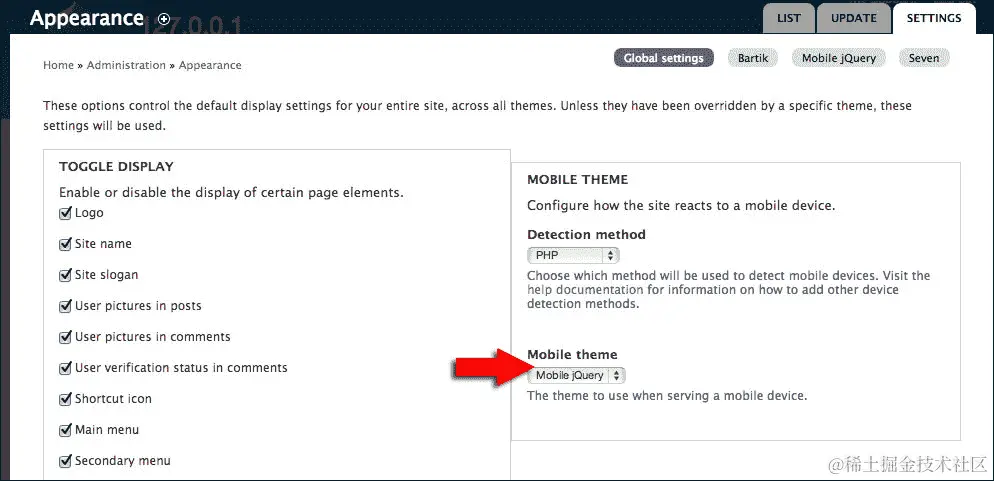 Drupal 和 jQuery Mobile