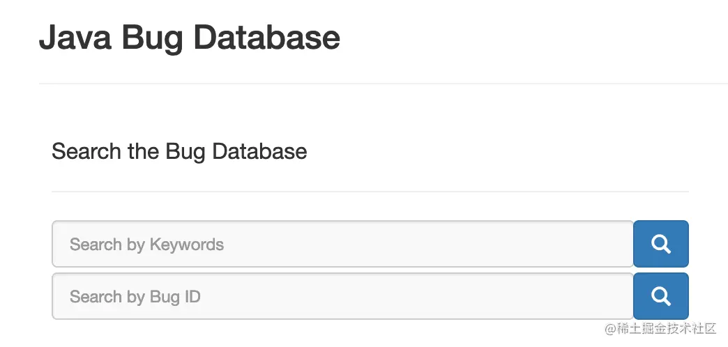 Java Bug 数据库