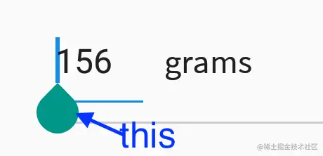 Droplet looking thing is the pointer