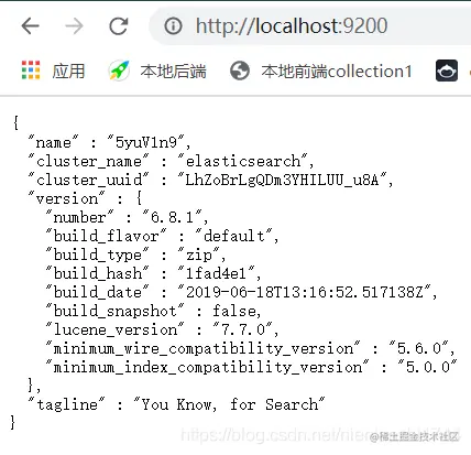 elasticsearch启动成功