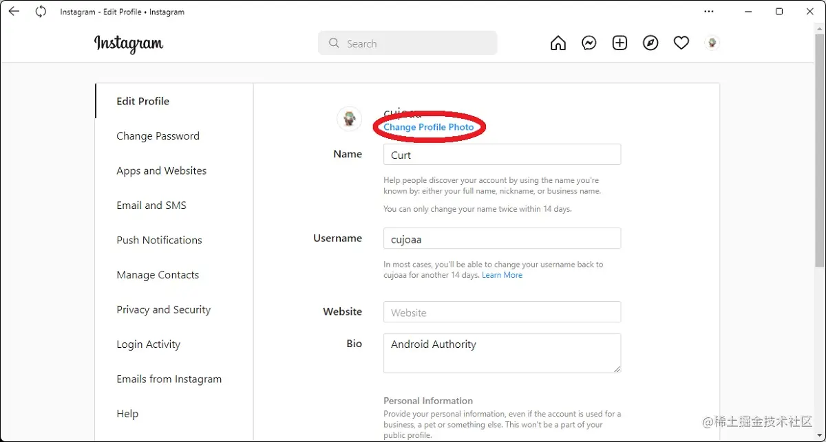在桌面上更改您的个人资料照片