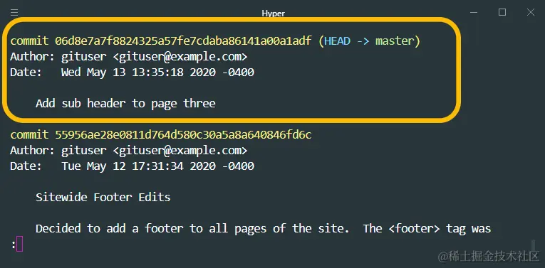 view most recent commit