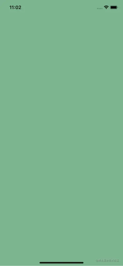 Flex Property Filling Entire Mobile Screen Green