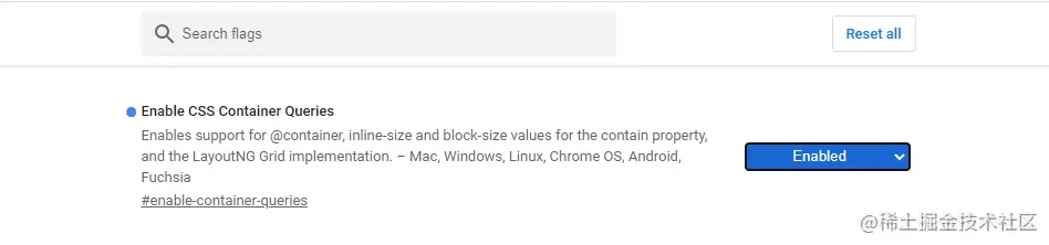 Enabling css container queries