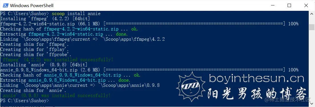 如图即为安装成功