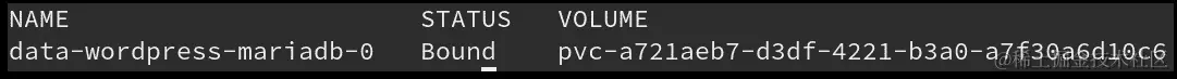 图 3.30 - 显示 PersistentVolumeClaim 的输出