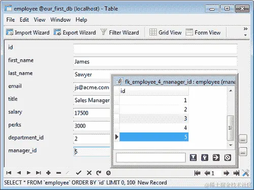 在表中输入数据