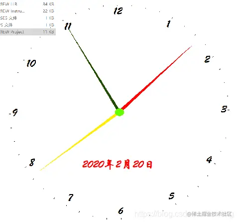 透明背景的桌面时钟效果图