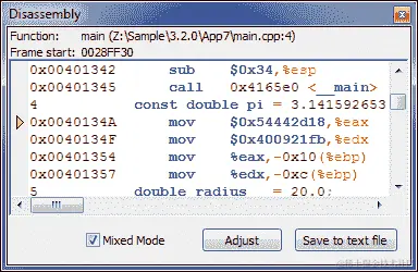 第一个应用程序调试
