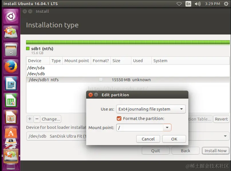 将Linux（ubuntu）安装到U盘上，实现即插即用本教程是说明如何将ubuntu系统安装到U盘上（也就是把U盘当做电 - 掘金
