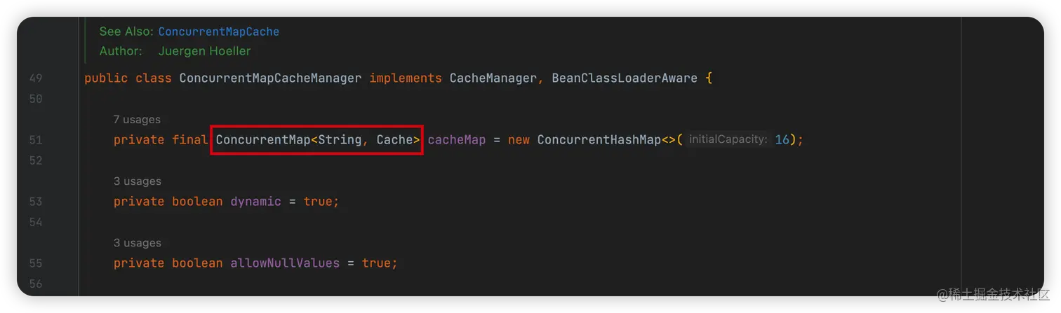 SimpleCache 属性 ConcurrentMap