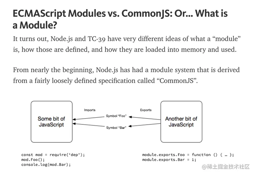ECMAScript modules vs. CommonJS