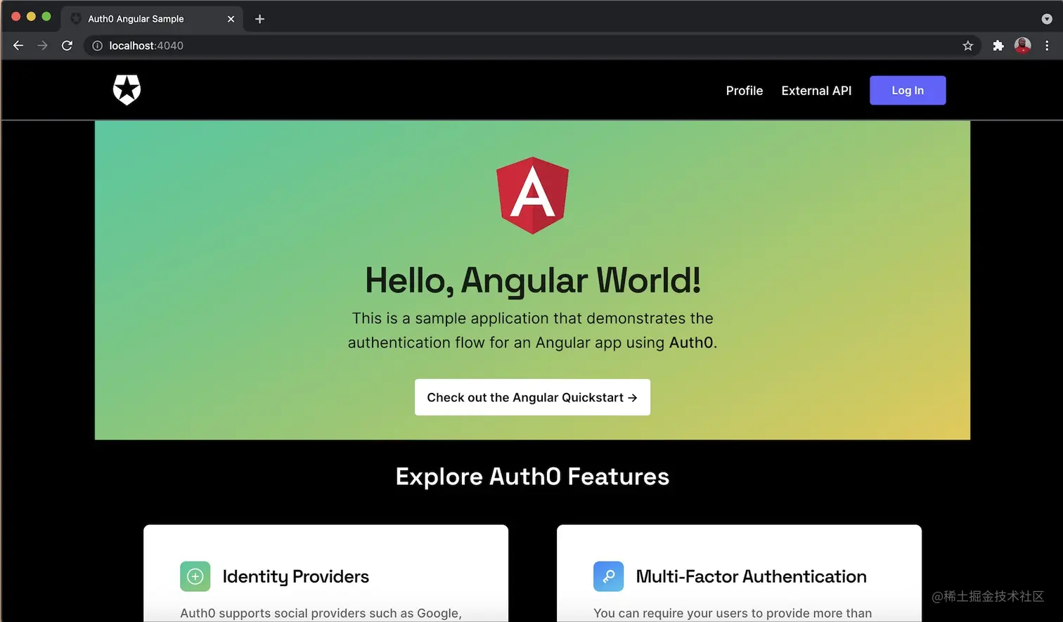 Angular Demo App Page