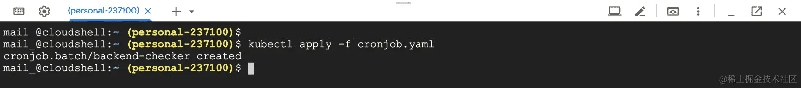 图 5.32：CronJob 创建