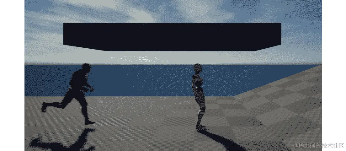 图 13.23：敌人 AI 跟随玩家并每 2 秒更新一次玩家每 2 秒