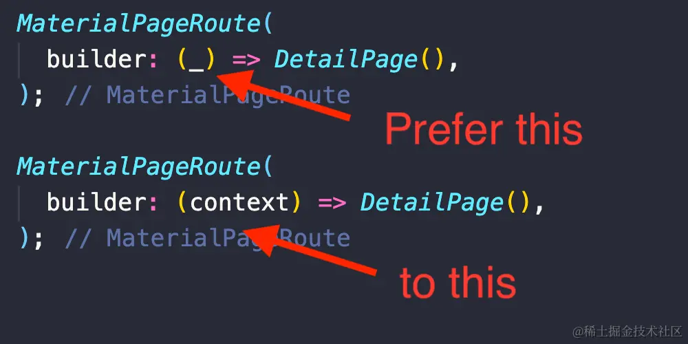 对未使用的函数参数使用下划线