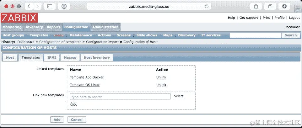 Zabbix web 界面